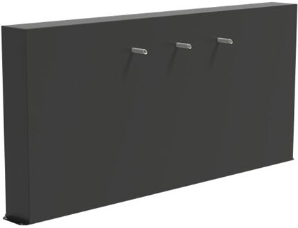 Vijvermuur vrij 250 x 25 x 120 cm, 3x pijp