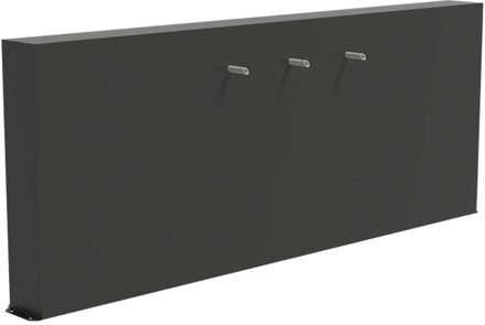 Vijvermuur vrij 300 x 25 x 120 cm, 3x pijp