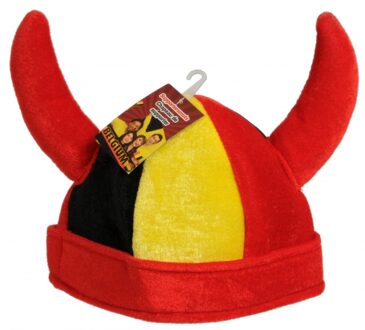 Viking hoed vlag Belgie - Verkleedhoofddeksels Multikleur