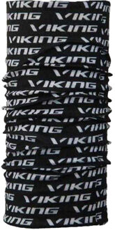 Viking Unisex adult repeat logo bandana Zwart - One size