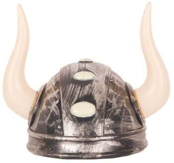 Viking verkleed helm met hoorns - Carnaval verkleed hoed