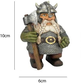 Viking Victor Noorse Dwerg Gnome Standbeeld Hars Standbeeld Tuinieren Ambachten Ornamenten Interieur Sculpturen Home Outdoor Decoratie