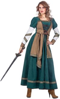 Viking Warrior Jurk Dames Premium Groen