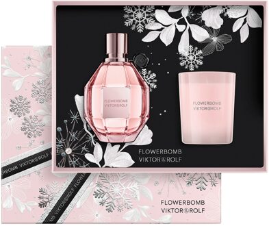 Viktor & Rolf Flowerbomb Eau De Parfum 100ml Candle Gift Set
