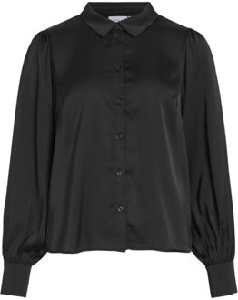 Vila 14107462 vienna ravenna l/s balloon shirt - maat 34 Zwart