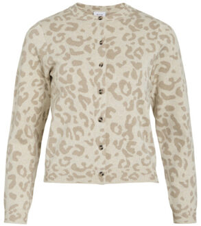 Vila 14113500 vimayas o-neck l/s knit cardigan Veelkleurig - S