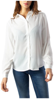 Vila Dames Witte Shirt Vila , White , Dames - 2Xl,Xl,L,M,S,Xs