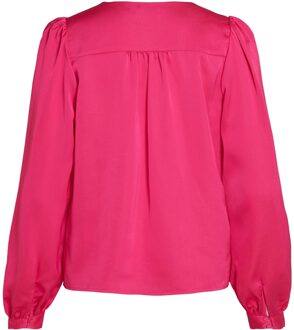 Vila geweven blouse VIELLETTE van gerecycled polyester roze - XS