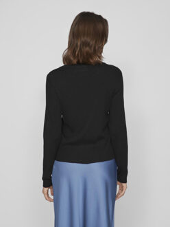 Vila Viabella rib l/s knit top noos Zwart - S