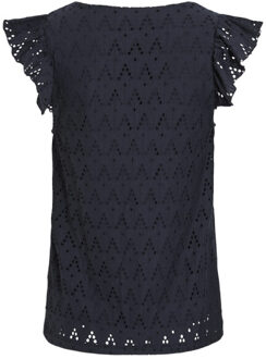 Vila Viamalina v-neck cs toppb navy Blauw - L