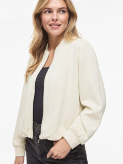 Vila Vianyera o-neck ls shacket ecru