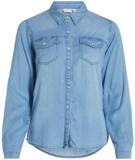 Vila Vibista denim shirt su noos Medium blue den clean