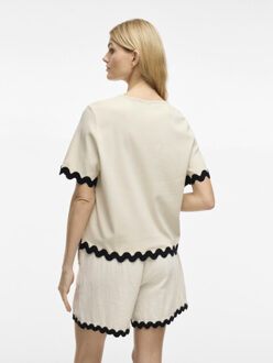Vila Vicalisa o-neck 24 top ecru - M