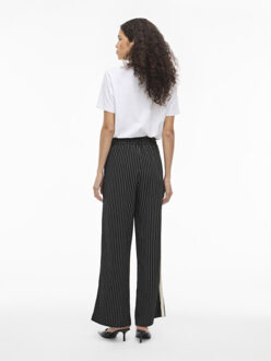 Vila Viclua hw striped pants dessin Zwart - L