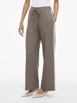 Vila Viclua hw wide track pants taupe - maat S Bruin