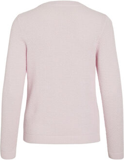 Vila vidalo o-neck l/s knit top- noos 14082767 cherry blossom Roze - M
