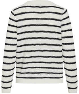 Vila Vidalo o-neck ls knit cardigan dessin Wit - 36