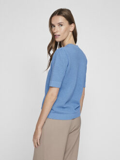Vila Vidalo o-neck ss knit top noos licht Blauw - XXL