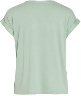 Vila Viellette ss satin top noos mint Groen - XS