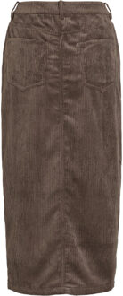Vila viemily midi corduroy skirt/lc/1 14102702 coffee bean Bruin - 38