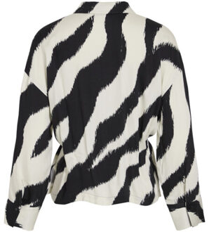 Vila Viemmeline ls shirt dessin - maat 42 Zwart