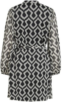 Vila Vifalia ls dress noos dessin Zwart - 40