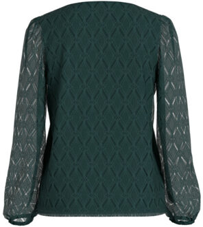 Vila Vifero v-neck l/s top/dfs/pb Blauw - M