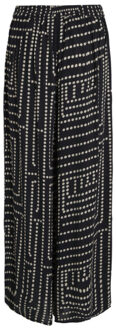 Vila Vifrelli klio hw wide pants dessin Zwart - 36