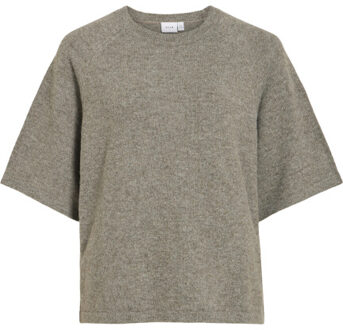 Vila Viliga 2/4 o-neck knit top noos Bruin - M