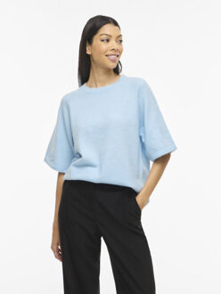 Vila Viliga 24 o-neck knit top noos licht - maat L Blauw