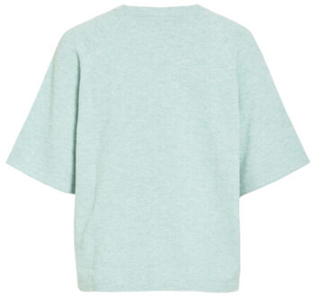 Vila Viliga 24 o-neck knit top noos mint Groen