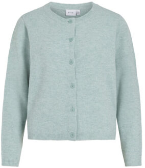 Vila Viliga ls o-neck knit cardigan noos mint Groen