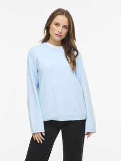 Vila Viliga ls o-neck knit top noos licht Blauw - S