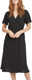Vila VILOVIE S/S WRAP MIDI DRESS/SU  Dames Jurk - Maat 38