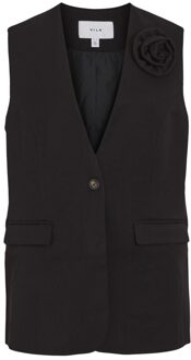 Vila Vimacy tailored waistcoat Zwart - S