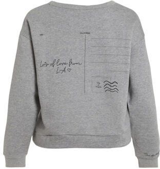 Vila vimaldea o-neck l/s emb sweatshirt 14108212 grey melange Grijs