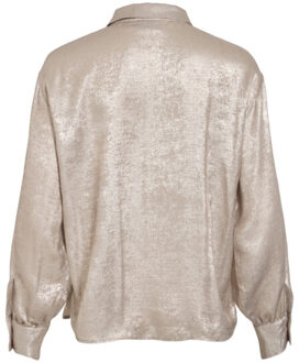 Vila Vimetalla ls shirtr goudkleurig Ecru - 38