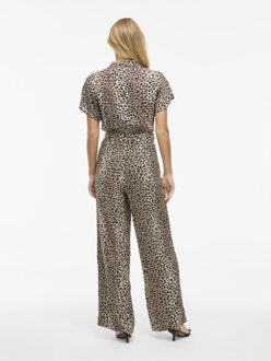 Vila Violine ss jumpsuit dessin - maat 36 Bruin