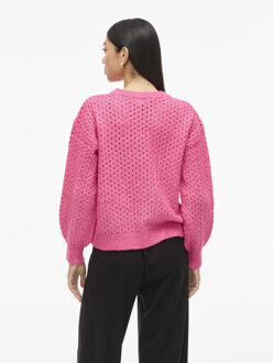 Vila Viryleigh o-neck l/s knit top/tes Roze