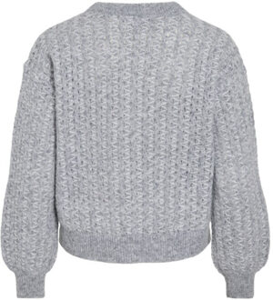 Vila Viryleigh o-neck ls knit toptes dessin Grijs