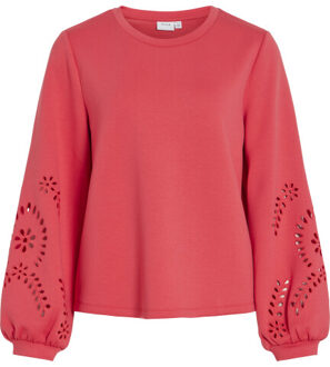Vila Visandy l/s detail sweat top noos Rood - XL