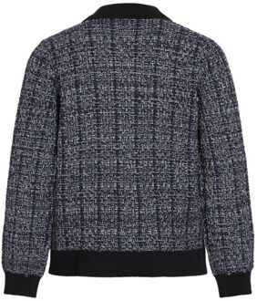 Vila Visiloa ls o-neck knit cardigan navy - maat L Blauw