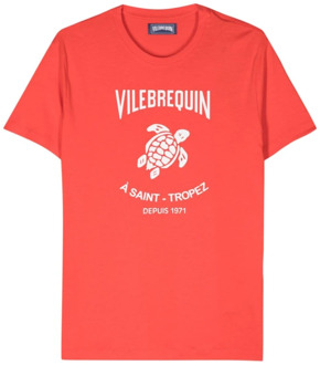Vilebrequin T-Shirts Vilebrequin , Red , Heren - 2Xl,Xl,L,M