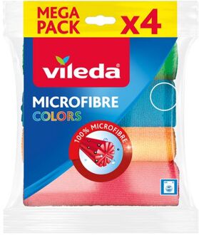 Vileda Microvezeldoeken Vileda Colors 4 Microactive Multipack VILEDA