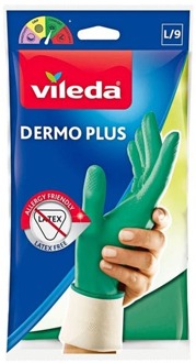 Vileda Reiniging Vileda Rubberen Handschoenen Dermo Plus Groot 2 st
