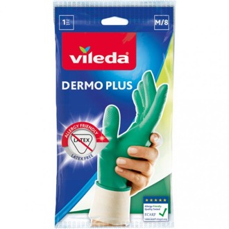 Vileda Reiniging Vileda Rubberen Handschoenen Dermo Plus Medium 2 st