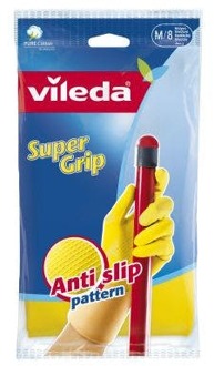 Vileda Reiniging Vileda Rubberen Handschoenen Super Grip Medium 2 st