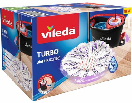 Vileda Turbo 3in1 roterende mopset met pedaalemmer