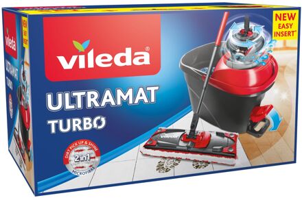 Vileda UltraMat Turbo Vloerwisserset Grijs, Rood