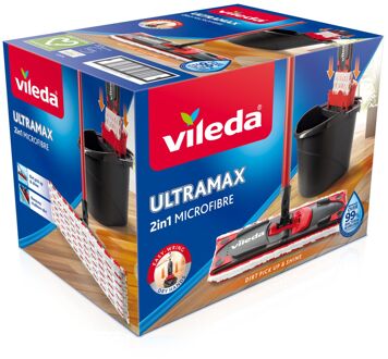 Vileda UltraMax 2-in-1 Vloerwisserset Grijs, Rood